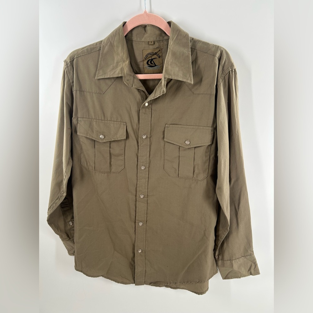 Coevals Club Olive Button-Up Shirt Size Small‎